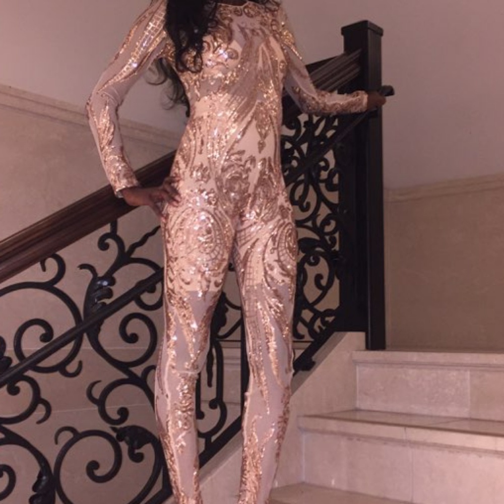 Rose gold jumpsuit